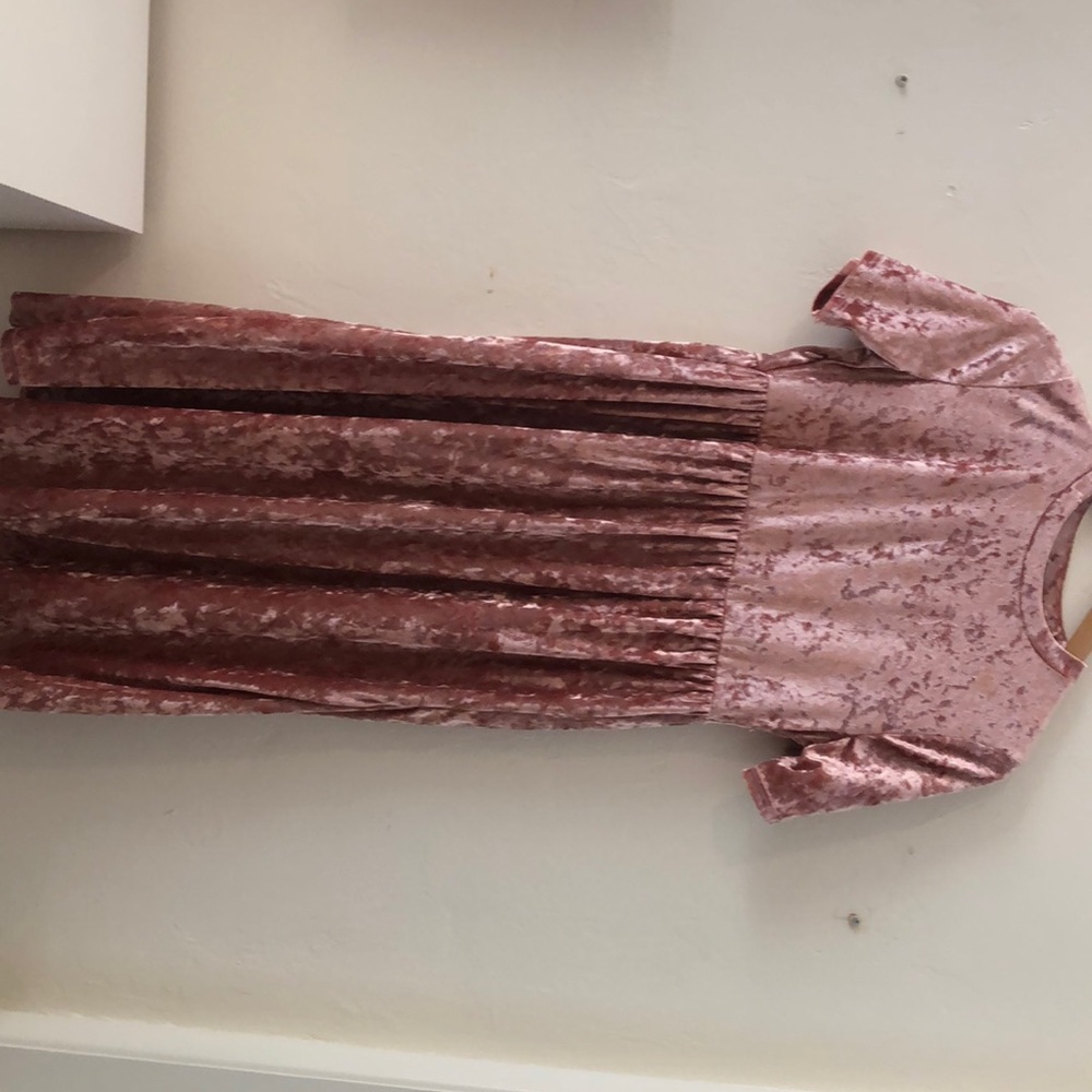 Roolee crushed velvet babydoll dress